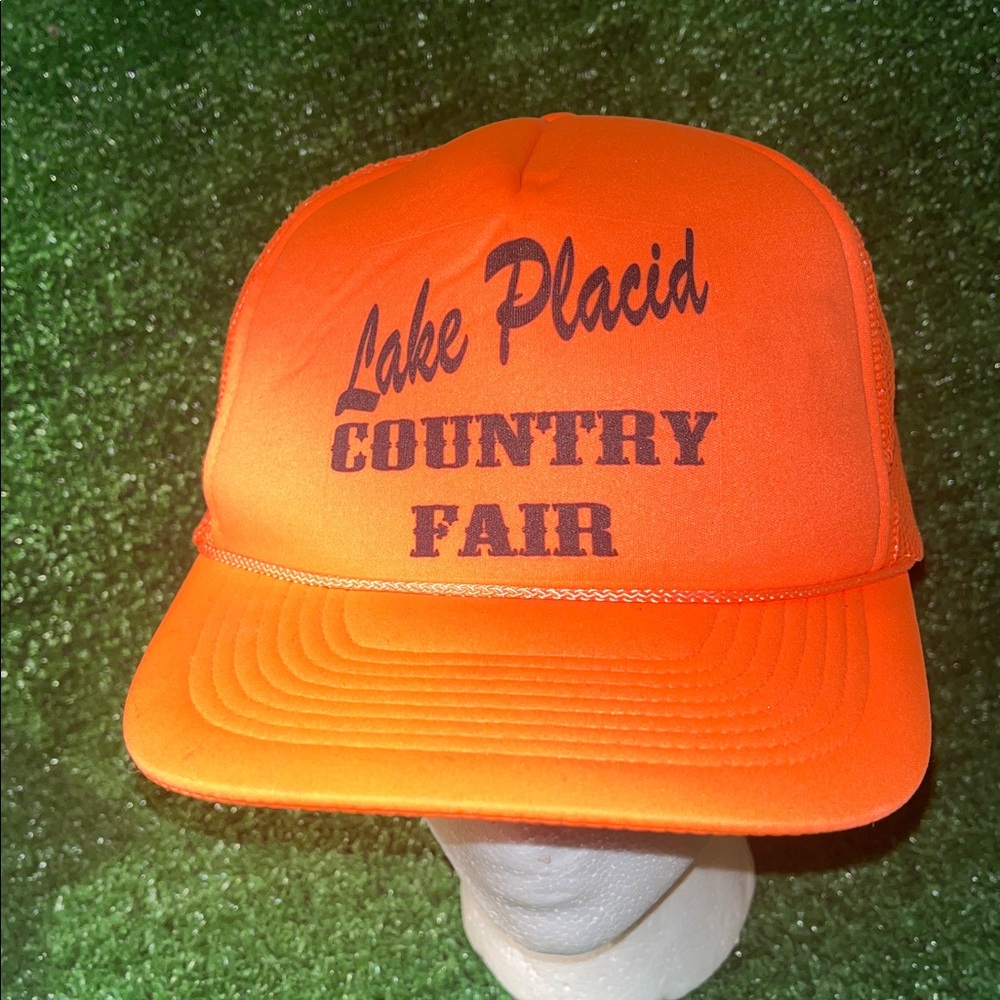 VINTAGE Cobra Caps LAKE PLACID COUNTRY FAIR snapback trucker hat